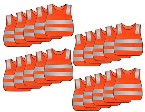 AIEOE Chaleco de seguridad para niños de alta visibilidad con cierre de velcro, chalecos reflectantes de advertencia para correr, ciclismo y jogging, 5/10/15/20 unidades, 3-11 Jahre
