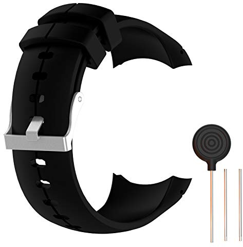 WEINISITE Pulsera para SUUNTO Spartan Ultra,Silicona Repuesto Correa para SUUNTO Spartan Ultra Running Watch (Negro)