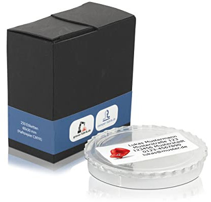 stempel-fabrik – Adressaufkleber mit Wunschtext personalisieren – 250 Stück Klebeetiketten á 60 x 30 mm für Briefe, Bücher & Co – selbstklebende Adressetiketten im Spenderkarton (Boxen)