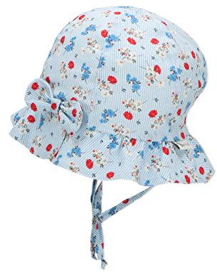Sterntaler Mädchen Blue Flower Hut, türkis, 49