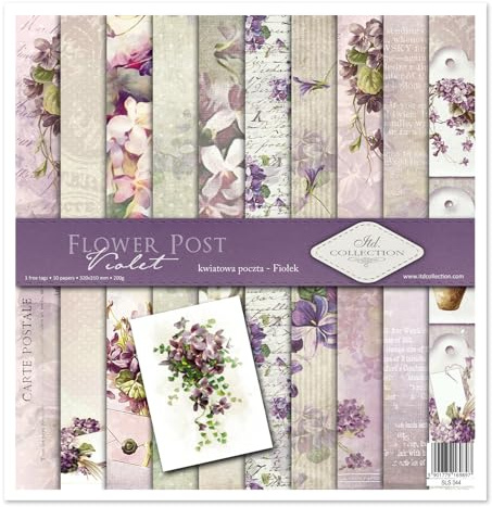 ITD Collection - Scrapbooking-paket 30 x 32 cm, scrapbooking-papper, dekorativt papper, decoupage, korttillverkning, pappersstorlek – 310 x 320 mm (SLS-044 -HS code 48025890)