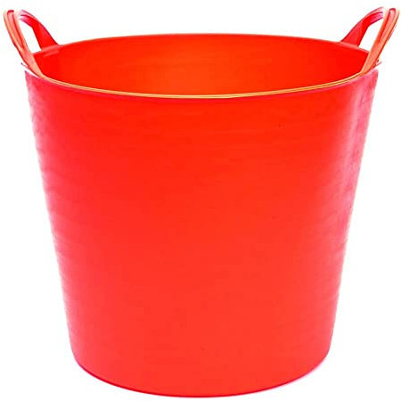CABLEPELADO Capazo de plástico, Cubo de plástico, Balde de plástico, Cubeta de plástico, Barreño de plástico, 25 litros, Diametro Superior: 38 cm, Diametro Inferior: 28 cm, Altura: 30 cm, Color Rojo