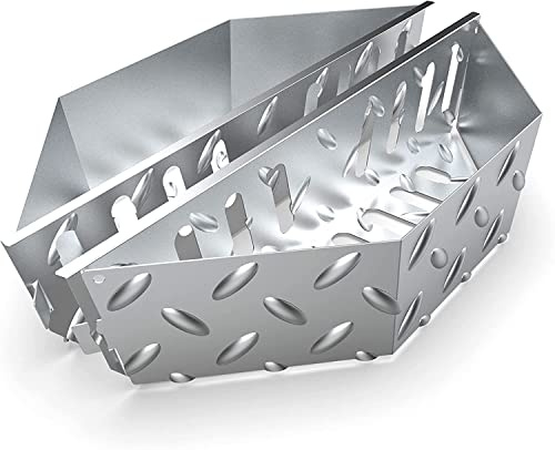 STANHERD Stainless Steel Charcoal Briquette Basket for Kettle Grill, Char-Basket Coal Fuel Holder, Kettle Charcoal Grill Accessory for Weber 22 Kettle Charcoal Grills