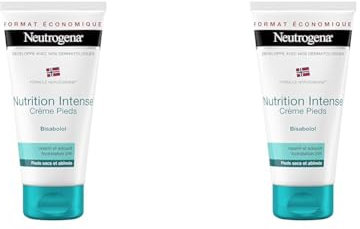 Neutrogena | Crème Pieds Nutrition Intense Formule Norvégienne (lot de 2 tubes de 150 ml) – Crème de soin pour pieds très sec et abîmés – Crème hydratante enrichie en glycérine et bisabolol