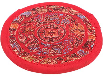 Klangschalenpolster aus Baumwollstoff, Rot, 1 Stück