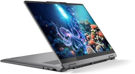 Lenovo Yoga 7 2-en-1 14ILL10 - Ordinateur Portable Copilot + 14'' WUXGA OLED Tactile (Intel Ultra 5 226V, RAM 16Go, SSD 512Go, Graphique Intel Arc, Windows 11H) Clavier rétroéclairé AZERTY - Gris