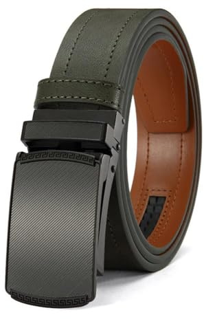 OWEIEYEU Herrmode affärer vardagsbälte fyrkantigt metallspänne PU-läder spärrbälten för jeansbyxor, 679xwfl-gr, 115 cm