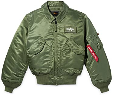 Alpha Industries Men's CWU 45/P Flight Jacket, Sage Green, Small