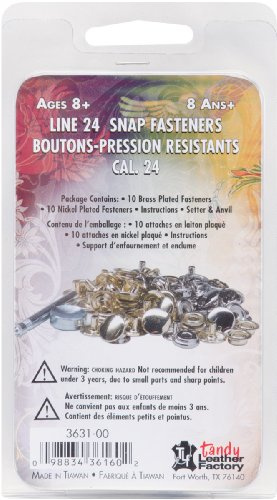 Tandy Leather Easy-to-Do Line 24 Snaps & Setter 3631-00