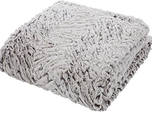 Catherine Lansfield Wolf Faux Fur 150x200cm Blanket Throw Neutral