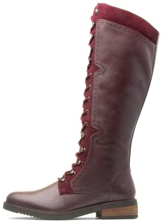 Hush Puppies Womens Rudy Knee High Boot, Burgundy, 4 UK