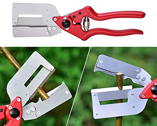 Innestatrice Manuale Professionale Attrezzo per Innesto e Taglio da Giardino 2 in 1, Forbici da Potatura per Albero da Frutto Vigneto Ramo, Garden Grafting Tool ( Color : B with 1 replaceable blade )