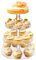 Cupcake Stand, hicoosee 4 Tier Cake Stands, Transparent Round Acrylic Display Stands Cupcake Reusable Dessert Tower for Baby Shower, Wedding, Birthday Party, Graduation Party