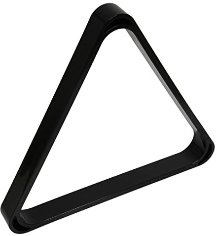 OKKO Billiard Snooker Table Deluxe Heavy-Duty Plastic Triangle Rack Black for 2 1/16” Snooker Balls