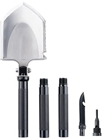 Bêches Multifonction,Ekakashop Pelle Pliante Amovible Pioche Pliante Portable Pelle Pliante Houes De Camping Scies De Couper Branches Mini Survie Outil pour Randonnée Chasse Jardin Pêche