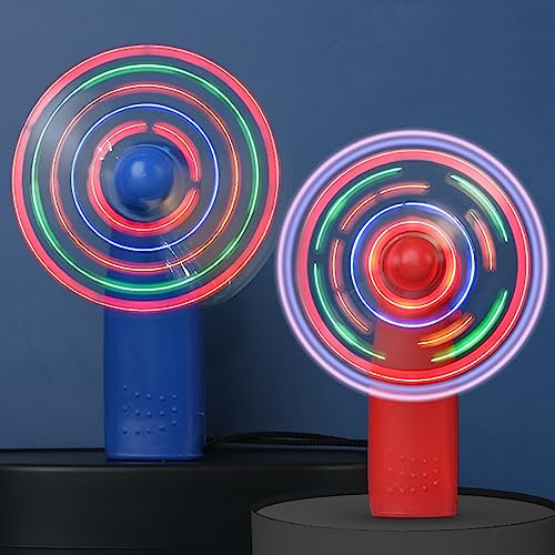 EdirFtra Mini Fan Light Up Toy Colorful Light Practical Light Pinwheel Small Fan Children's Toy Gifts 11 * 3.2cm