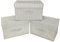 Yalixuan Fabric Storage Boxes with Lids, Pack of 3, Wardrobe Storage Organiser, Foldable Storage Box for Clothes, Toy, Photo, Closet, Bedroom, Home, 38 X 25 X 25cm (Grey)