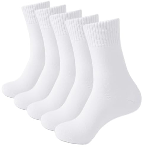 VoJoPi Calcetines Térmicos Hombre, 5 Pares Calcetines Hombre Invierno con Rizo Suave, Cómodos y Transpirables para Senderismo Running Esquiar Deportes, Talla 39-45