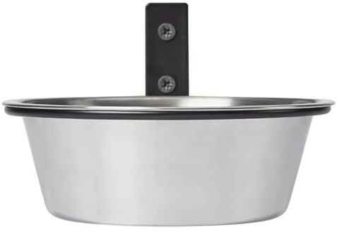 XJKLBYQ Elevated Dog & Cat Bowls, Wall Mounted, Stainless Steel, Foldable Bracket, Space-Saving, Easy to Clean