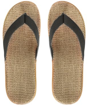 SIQITECH Flip Flops en Lin d'Eté Tongs de Sport Homme Antidérapant Sandales de Plage Classique Pantoufles de la Maison Confortable Adulte Taille Grande pour Promonade Mer Pêche Randonnée Bateau