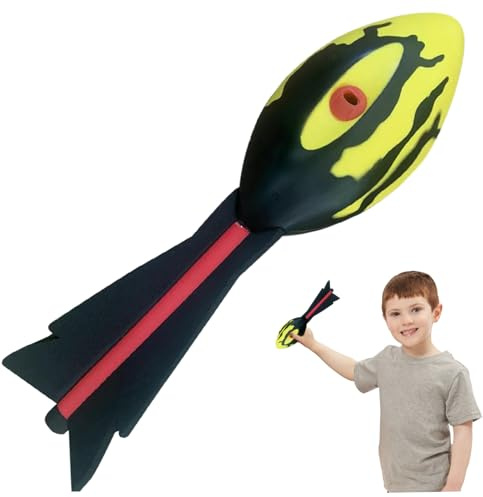 Pesoncarl Throwing Toys PU Foam Aerodynamic Rocketball Throwing Toy for Long-Distance Throws Outdoor Toys Gifts for Kids Sport Style 2.