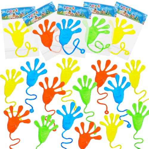 50 PCS Sticky Hands Bulk Party Bag Fillers for Kids Halloween Party Favors | Goodie Bag Stuffers Treasure Box Toys for Classroom Prizes Pinata Stuffers Non-Candy Treats Stocking Stuffers
