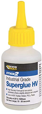 Everbuild Stick2 Superglue High Viscosity – Suitable for DIY & Professional Projects – Industrial Grade – High Strength – Rapid Setting – Clear – 50g