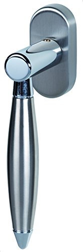 Alpertec 32882200K1 Edelstahl/Chrom Fenstergriff Lenny Fensterbeschlag Neu, für Fenster, Stiftlänge 35 mm