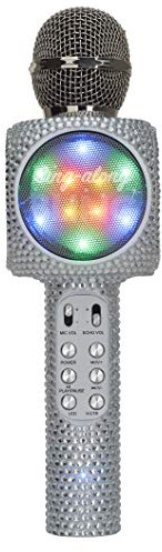 Sing-Along Bling Bluetooth Karaoke Microphone with LED for Karaoke Speaker