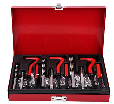 Kit de Réparation de Filetage 88 Pièces, M5 M6 M8 M10, Taraud et Foret HSS, Manchons Filetés en Acier Inoxydable avec Étui de Rangement -