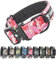 TSPRO Premium Hundehalsband mit Patch Dickes Verstellbares Taktisches Hundehalsband Schwere Ausführung Schnellverschluss Metallschnalle für Mittelgroße bis Große Hunde (Camo Rosa L)