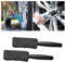JNNJ 2Pcs Spazzola in Microfibra per Cerchi, Spazzole per La Pulizia delle Ruote Dell'auto, Strumento di Delicata del Cerchione, Plastica Manico Spazzola per Pneumatici per Cerchi in Lega(Grigio)