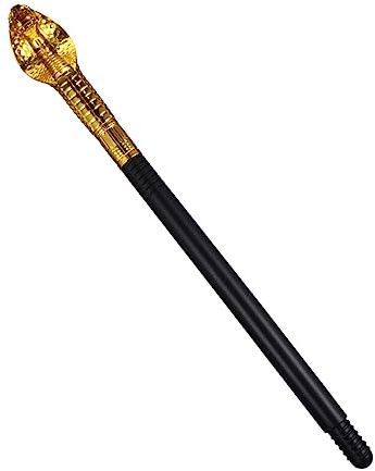 FOYTOKI Bastone Giocattolo Elegante in Plastica Nera Decorazione a Forma di Teschio, Accessorio per Travestimenti e Cosplay, per Feste e Mascherate