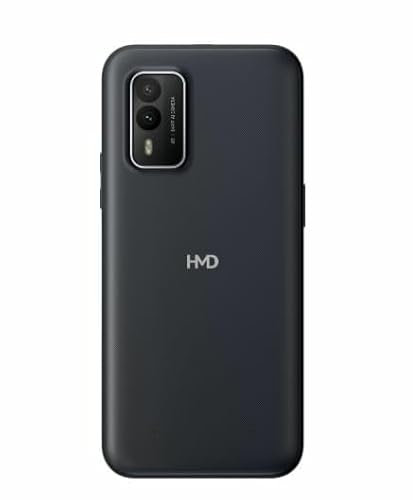 HMD XR21 Smartphone mit 6,49-Zoll-Anzeige, Android 13, 64-MP-Kl-Kamera, 2 Tagen Akkulaufzeit, 6GB/128GB Speicher, kräftigen Stereolautsprechern mit OZO Playback, IP69 klassifiziert - Schwarz