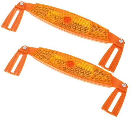 WOONEKY Bike Wheel Reflectors and Bicycle Spoke Reflectors Orange Extended Size High-visibility Safety Reflective Night Riding Accessories for Adult Bikes