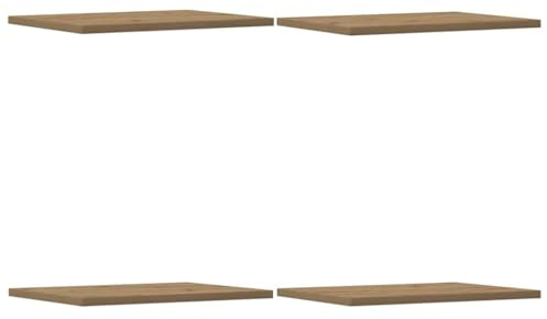 vidaXL Regalböden 4 STK. Artisan-Eiche 40x30x1,5 cm Holzwerkstoff, Bücherregal Brett, Regalbrett, Wandregal, Regal, Wandboard, Wandbrett, Bücherregal