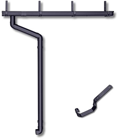 4 Home & Garden Dachrinne Kastenrinne RG 95 Komplettset mit Fallrohr bis 800cm | Typ 275 Fallrohr DN 60 | Kunststoff PVC Anthrazit | 4 Home & Garden (Dachlänge bis 200cm)
