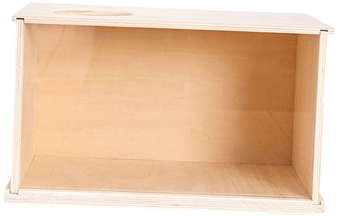KiBcsLic DIY Wooden Hamster Digging Box with Lid, Versatile Accessory, Clear Acrylic Viewing Panel, Size L
