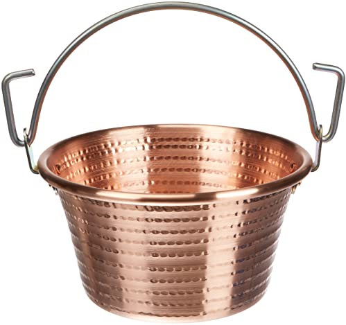 Pentole Agnelli Family Cooking Kessel in Kupfer, mit Griff Bügel Messing 28 cm Kupferfarben