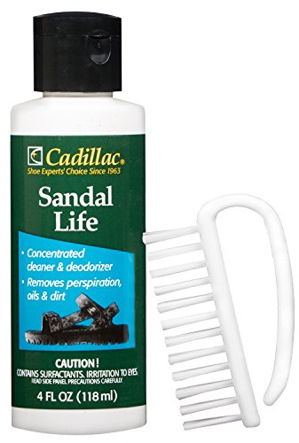 Cadillac Sandal Life - Athletic Sandal Flip Flop Cleaning Kit - Cleaner and Deodorizer Wash + Brush for Outdoor Hiking Trail Boat Beach Water Sport Footwear