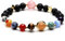 CrystalTears Damen Schmuck Sonnensystem Armband Healing Edelstein Universum Galaxy Asteroid neun Planeten Guardian Stern mit Elastisches Kette/8mm Lava Stein