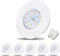 Allesgute LED Einbaustrahler Flach 230V 5W WarmWeiß LED Spot Set 500lm Mini Rund Slim Weiß IP44 Bad Einbauleuchte 30mm Einbautiefe Spots für Badezimmer, Küche, Wohnzimmer, 6er Set