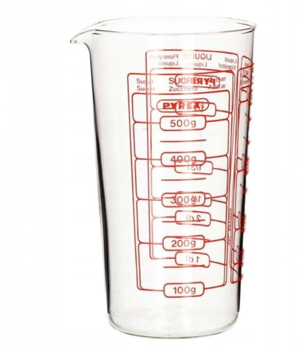 Pyrex Classic Glass Dry Measuring Jug High Heat Resistance 0.5 Litre Transparent (Pack of 6)