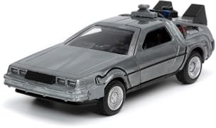 Jada Toys 253252017 Time Machine Back to The Future 1 Die-cast Car with Opening Doors 1:32 Scale Metallic Silver