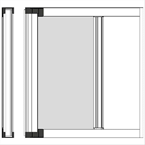Insektenschutz-Rollo Spezial, aufrollbar, mit Kupplung für Fenster und Tür (160 x 250 cm, seitlich, weiß)
