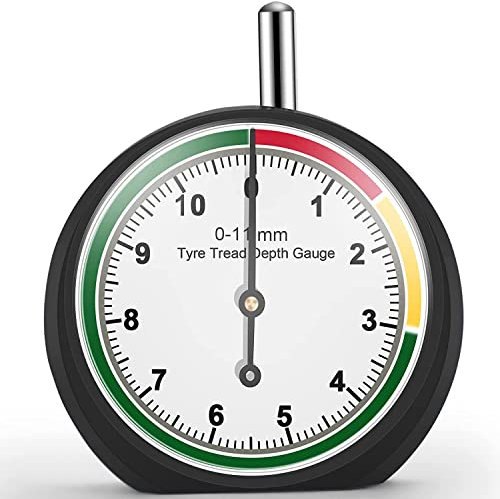 GODESON Tyre Tread Depth Gauge UK in MM Black Dial,Professional for Motorcycle, Car,Truck and Bus