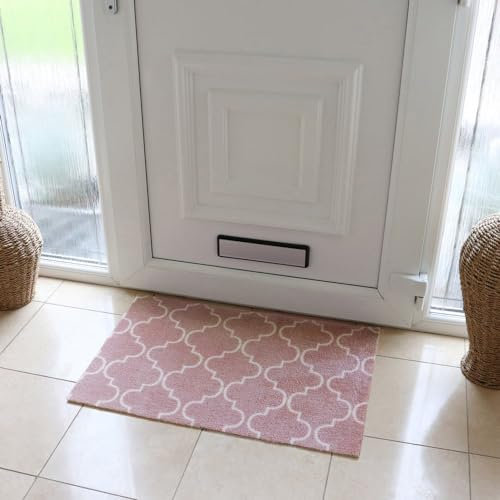 JVL Mega Door Mat 50 x 75 cm, Rose Lattice