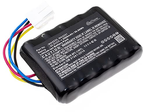 cellePhone Akku Li-Ion kompatibel mit Worx Landroid S Basic S300 S450i S500i S700i 2018 (Ersatz für WA3230) - 2500mAh / 20V