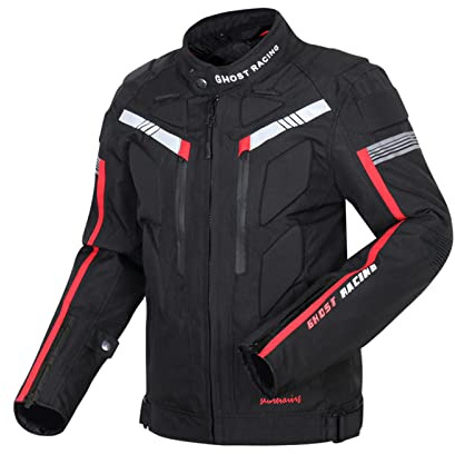 HOMDECR Veste De Moto, Blouson Moto Homme Sport Avec Armure Pour L'automne Hiver Toute La Saison étanche Coupe-vent CE Homologué (Noir,2XL)