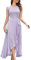 Bbonlinedress Robe Cérémonie Femme Asymétrique Longue pour Cocktail Soirée Mariage Invité Bal de Promo Anniversaire Lavender XL